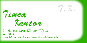 timea kantor business card